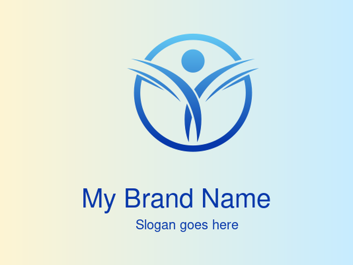 Abstract Person Circle Care Protection Logo Design